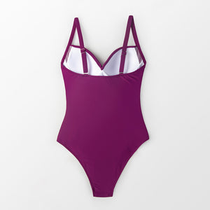 Berry Sexy One-Piece Bathing Suit