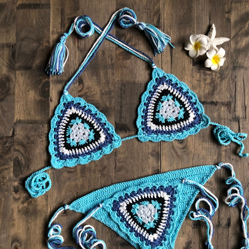 Insieme Sexy Crochet Bikini Set