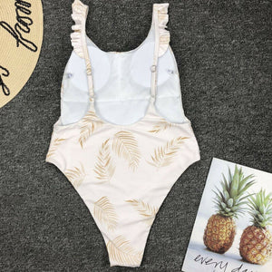 The Golden Leaf One-Piece Bathing Suit