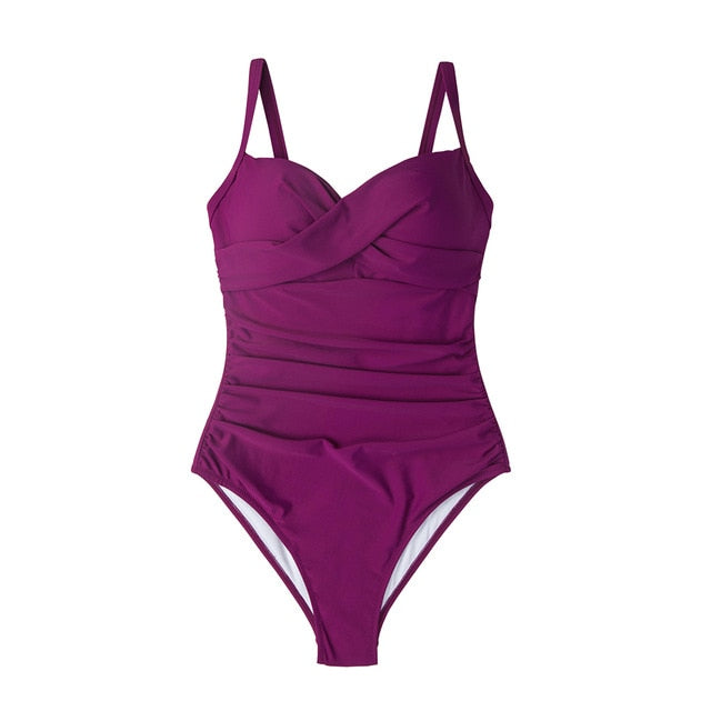 Berry Sexy One-Piece Bathing Suit