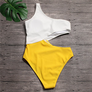 Summer Breeze Half Off-Shoulder Swimsuit