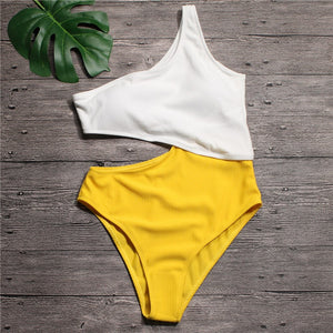 Summer Breeze Half Off-Shoulder Swimsuit